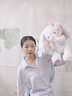 MOONCHILD晚安小熊玩偶睡覺(jué)娃娃抱枕女孩兒童公仔可送閨蜜送給女生生日禮物 兔子 全長(cháng)60厘米 曬單實(shí)拍圖