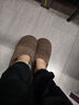 潔麗雅防滑棉拖鞋男士秋冬季室內家居靜音防摔防臭抗菌毛絨保暖地板拖女 咖啡色 【權威認證 防滑防臭】 42-43 【適合41-42碼】 曬單實(shí)拍圖