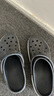 卡駱馳crocs洞洞鞋貝雅卡駱班輕便耐磨一腳蹬休閑鞋|205089 黑色/白色-066 45 (290mm) 曬單實(shí)拍圖