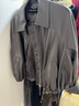 UR2025秋季新款女裝復古流光風(fēng)抽繩超寬松PU外套UWG150084 中灰 (偏寬松) S (XS-S) 曬單實(shí)拍圖