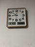 康巴絲（Compas）掛鐘客廳 萬年歷溫濕度時鐘 簡約石英鐘表掛墻C2983 閃金 37cm 曬單實拍圖