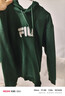 FILA 斐樂情侶款男女連帽衛(wèi)衣2025冬季新款休閑寬松加絨保暖長袖上衣 【加絨款】曠野綠-GN S 165/88A/S 曬單實拍圖
