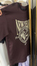 MO&Co.新中式T恤2025春新品《喜上眉梢》植絨印花短袖MBE1TEE020 松露紅色 XS 曬單實拍圖