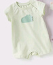 戴維貝拉（DAVE＆BELLA）夏天薄款嬰兒衣服新生兒夏季短袖連體衣嬰幼兒包屁衣寶寶空調服裝 綠色DB2235928-A 90cm （建議身高80-90cm） 曬單實拍圖