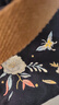 中老年刺繡媽媽手提女包帆布多袋包手機(jī)包休閑逛街百搭手拎小包 深藍(lán)蝴蝶花 曬單實(shí)拍圖