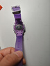 SAE 中小學(xué)生兒童手表男孩女孩運動(dòng)多功能防水夜光鬧鐘電子手表 紫色（表帶熒光） 曬單實(shí)拍圖