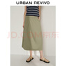 UR2025秋季新款女裝簡(jiǎn)約休閑松緊腰超寬松半裙UWM550009 卡其 (偏寬松) S (XS-S) 曬單實(shí)拍圖