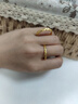 中國(guó)黃金（CHINA GOLD）滿天星黃金情侶戒指足金對(duì)戒七夕情人節(jié)送男女朋友老婆生日禮物 金重約1.7g【足金女戒】 曬單實(shí)拍圖