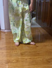 可可鴨（QQ DUCK）童裝兒童褲子女童防蚊褲夏休閑褲學(xué)生青少年衣服綠色森林；150 曬單實(shí)拍圖