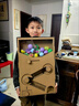 美博森派對自制小扭蛋機DIY:幼兒園紙箱紙板手工義賣小朋友獎品扭扭蛋機 扭蛋機【不含膠膠棒】 曬單實拍圖