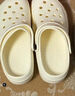 名創(chuàng)優(yōu)品（MINISO）洞洞鞋女男夏季外穿沙灘涼鞋防滑厚底踩屎感包頭涼拖鞋骨白38-39 曬單實(shí)拍圖