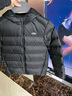 李寧兒童羽絨服男童女中大童2025新款短款輕薄保暖外套鴨絨連帽上衣 黑色 新款 160 曬單實(shí)拍圖