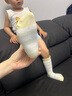 成長寄新生嬰兒襪子春秋純棉無骨襪女寶寶中筒襪抑菌條紋卷邊松口不勒腿 黃色+藍(lán)色+綠色 3-5歲 L碼（建議腳長14-16cm） 曬單實(shí)拍圖