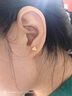 周六福小金花足金999黃金耳釘女生日禮物計價AC090379  一對 約0.64g 曬單實拍圖