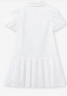 英氏（YEEHOO）女童裙子兒童衣服夏季時尚甜美休閑風(fēng)連衣裙夏裝新款透氣中大童裝 淡雅白茶白色 140 曬單實拍圖