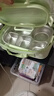 蘇泊爾（SUPOR）飯盒316不銹鋼自帶布包餐具學(xué)生上班族餐盤多分格不串味保溫飯盒 煙柳綠（含布包+餐具） 1500ml 曬單實(shí)拍圖