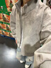 魯雅爾美式扎染皮衣外套男裝秋季cleanfit飛行員夾克高街潮流百搭棒球服 灰色 XL 曬單實(shí)拍圖