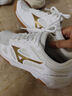 美津濃（MIZUNO）CYCLONE SPEED CN排球鞋綜合室內(nèi)外訓(xùn)練鞋男女款羽毛球鞋乒乓球鞋 白金 【顏值與實(shí)力并存】 現(xiàn)貨 38 =240mm 曬單實(shí)拍圖