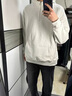 莫小刀麥穗紋polo領(lǐng)長袖衛(wèi)衣男秋季新款寬松美式復(fù)古毛衣外套男生衣服 杏色 XL 【建議120-140斤】 曬單實(shí)拍圖