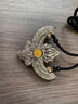 頂妃（DING FEI）銅鍍銀文玩配飾獠牙大鵬金翅鳥(niǎo)吊墜項鏈男藏傳古珠飾品民族風(fēng)禮物 獠牙金翅大鵬鳥(niǎo)配黑繩 曬單實(shí)拍圖