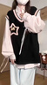 EPET秋冬三件套美式慵懶毛衣針織馬甲背心學(xué)院風(fēng)寬松輕熟襯衫百褶裙子 針織馬甲 M 100-110斤 曬單實拍圖