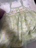 巴厘小豬女寶寶連衣裙夏季新中式公主裙兒童衣服短袖夏裝周歲禮服女童裙子 夏日花 90 cm 曬單實(shí)拍圖