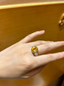 寶卡伊天然黃水晶戒指女寶石級大氣經(jīng)典法式方形黃晶排戒男情侶禮物 5克拉法式橢圓排戒款 曬單實(shí)拍圖