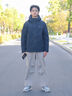 波司登2025年新款沖鋒衣鵝絨羽絨服男短款三合一防風防水外套B250331323 黑藏青|5295 L 180/100A 體重約140-155斤 曬單實拍圖