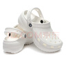 卡駱馳（crocs）女鞋厚底云朵洞洞鞋戶外休閑時(shí)尚一腳蹬沙灘鞋 206750-100 39-40 曬單實(shí)拍圖