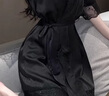 浪莎（LangSha）胖MM大碼性感顯瘦花邊冰絲睡衣300斤純欲遮肚鏤空開叉吊帶睡裙女 黑色 單睡裙 2XL 190-240斤 曬單實(shí)拍圖