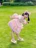 木木屋公主裙女童連衣裙夏季玲娜貝爾兒童短袖裙子中小童生日禮服蓬蓬裙 玲娜貝爾短袖裙子 140 適合130-140cm年齡9-10歲 曬單實拍圖