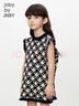 jnby by JNBY江南布衣童裝無(wú)袖木耳邊毛衣連衣裙棋盤格春女童兒童1O2G11990 090/黑色系多彩混雜色 110 cm 曬單實(shí)拍圖