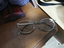 FRANZLISZT 防藍光近視眼鏡框男女復古超輕圓框眼鏡架變色防輻射平光手機電腦護目鏡可配 黑銀 免費配1.56護目防輻射非球面0-400丨留言度數 曬單實(shí)拍圖