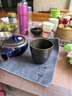 K-UNING 日本進口平行急須茶壺含漏網(wǎng)陶壺側把壺 日式泡茶壺功夫茶壺茶具 B7444平行海參卷+茶杯（黑） 400ml 曬單實拍圖