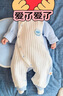貝瑞加（Babyprints）嬰兒連體衣秋冬男女寶寶保暖衣服夾棉加厚滿月服柔軟爬服 黃熊66 曬單實(shí)拍圖