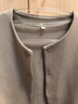 無(wú)印良品（MUJI）女式 雙層編織 開(kāi)衫 女外套長(zhǎng)袖  25年春季外衣 女裝休閑BB2R1A5S 深咖啡色 S (155/80A) 曬單實(shí)拍圖