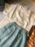 G.DUCKKIDS兒童中國風(fēng)套裝紗布睡衣夏季女童純棉家居服寬松男寶寶空調(diào)服套裝 淺綠色 紗布套裝 100 cm 身高90-100cm 曬單實拍圖