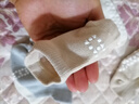 良良（liangliang）0-3-5歲嬰幼兒防滑襪地板襪嬰兒襪寶寶學(xué)步襪子鞋襪3雙裝四季 杏+白+灰 6-12個月 曬單實拍圖