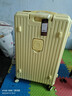 貝初眾行李箱26寸大容量拉桿密碼箱學(xué)生旅行箱皮箱男士結實(shí)耐用鋁框箱 奶酪黃【手機支架+前置杯架】 28英寸 【超大容量】出行一箱搞定 曬單實(shí)拍圖