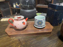 希爾庫班草木灰團花不倒杯陶瓷茶杯主人杯家用品茗杯單杯功夫茶具喝茶杯 草木灰團花不倒杯 禮盒裝 曬單實(shí)拍圖