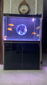 森森（SUNSUN）大型魚(yú)缸底過(guò)濾水族箱客廳家用落地玻璃生態(tài)金魚(yú)缸 【實(shí)時(shí)溫顯+燈控】經(jīng)典黑 1米長(cháng)35cm寬 曬單實(shí)拍圖