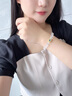 一生一石 O-STONE晨光初露白阿賽白水晶s925海藍(lán)寶手串女小清新禮物送朋友 曬單實(shí)拍圖