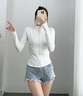 防曬衣女冰絲立領(lǐng)2025夏季新款修身顯瘦瑜伽服透氣涼爽防曬服女 白色 【防曬涼爽透氣升級(jí)款】 L 【推薦100-120斤】 曬單實(shí)拍圖
