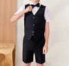 羅蒙兒童西裝套裝演出服花童禮服中大童鋼琴英倫 黑色套裝 140 曬單實拍圖