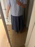 無(wú)印良品（MUJI）女式 易干 平紋寬擺裙 長(cháng)半身裙女裙子女裝休閑25年夏季 BE1VAC5S 煙熏藍色 L (165/70A) 曬單實(shí)拍圖