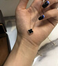 MEXNIA奢侈品飾品鉆石四葉草瑪瑙項鏈女雙面吊墜520情人節(jié)禮物送女友 黑瑪瑙款:雙面四葉草項鏈 曬單實拍圖