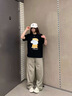 楠笙記美式褶皺垂感冰絲傘兵西褲男女夏季潮牌寬松直筒闊腿休閑彎刀褲子 綠色 XL 曬單實拍圖