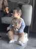優(yōu)奇嬰兒背帶褲春秋季棉可愛男女寶寶外穿連體休閑長褲子超萌洋氣 曬單實拍圖