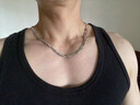 BJYL雙層纏繞刀片蛇骨鏈項鏈男士男生冷淡風(fēng)扁項鏈女鈦鋼小眾鎖骨鏈潮 曬單實拍圖