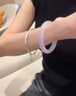中國黃金（CHINA GOLD）紫羅蘭玉鐲子女款新中式國風瑪瑙手鐲七夕情人節(jié)禮物送女友老婆 紫羅蘭瑪瑙手鐲56圈口【品牌禮盒】 曬單實拍圖